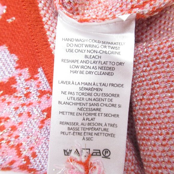 Anthropologie The Beatriz Mock-Neck Sweater: Lurex Edition Orange Small - Picture 9 of 10